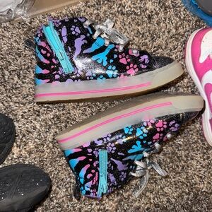 Colorful Kids High-Top Sneakers